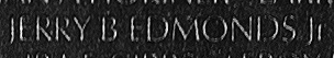 Engraving on The Wall of the name of Petty Officer Second Class Jerry Baxter Edmonds, Jr., U.S. Navy